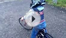 Alfie Shinn rides his redline micro mini race bike for the
