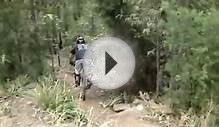 Downhill Mountain bike racing on a hardtail