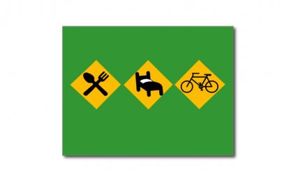 Eat Sleep Bicycle Road Signs