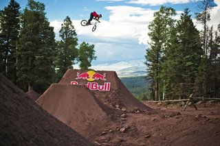 BMX driver received Bezanson during training during the 2013 Red Bull Dreamline dirt jump occasion in brand new Mexico