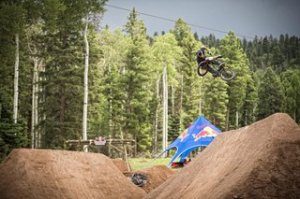 BMX rider Morgan Wade during rehearse on 2013 Red Bull Dreamline soil jump occasion in brand new Mexico