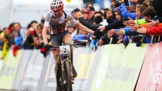 Great Britain's give Ferguson on 2015 UCI Mountain Bike World Championships