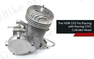Red Racing CNC Cylinder Head For 66cc/80cc Gas Motorized Bicycle Engine