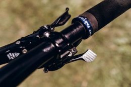 The greatly changed SRAM X0 DH flash shifter on Marcelo Gutierrez' mountain bicycle