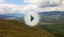 Aerial view of the orange downhill mountain bike route at b