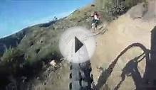 Mountain Bike Freeride Rocky Peak Fast Downhill Ride Rear View