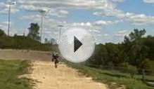 PIT bike racing at The Hill bmx track Elgin IL.