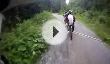 Two crazy guys on one Rocky Mountain Flatline downhill bike